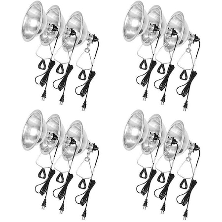 Ipower Simple Deluxe 12-PACK Clamp Lamp Light w/ 8.5-Inch Reflector, UL Listed, 12PK HIWKLTCLAMPLIGHTMX12